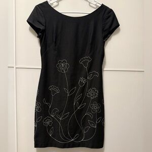 Vintage Y2K Harold’s Embroidered Sheath Dress Size 2